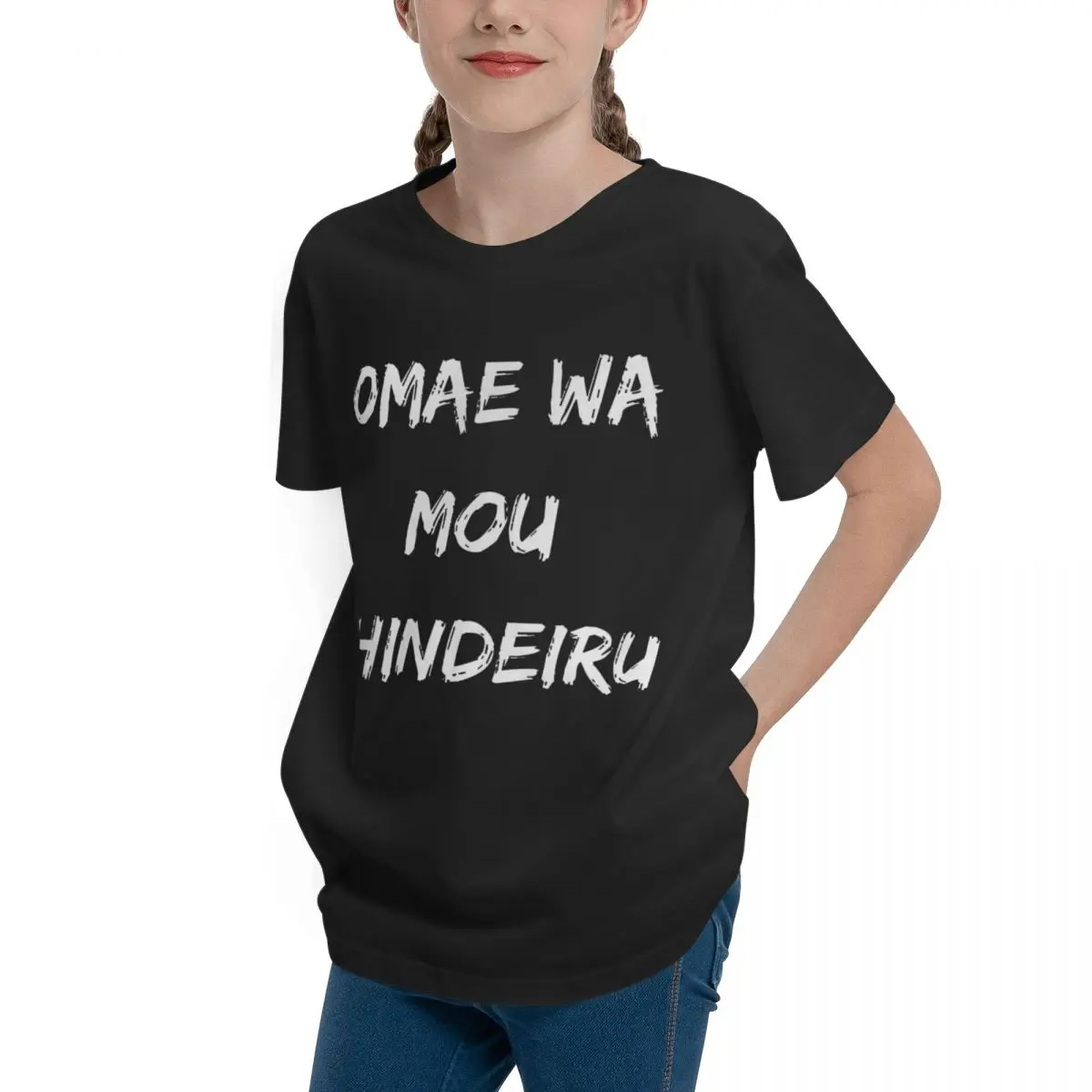 Teeanger Базовая футболка с коротким рукавом Omae Wa Mou shindiru вы уже мертвы современные винтажные футболки забавные Geeky подростки