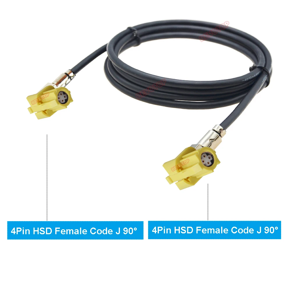 Фото BEVOTOP Новый HSD кабель 4 Pin HSD код J к коду J штекер гнездовой разъем LVDS 535 кабель высокоскоростной автомобильный жгут проводов перемычка №2