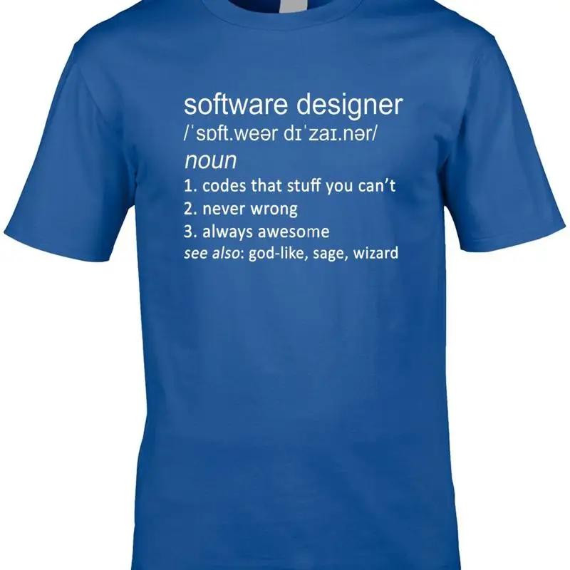Футболка с определением дизайнера программного обеспечения It Guy Job Work Coder Coding Mens