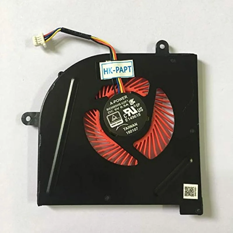 Вентилятор для процессора MSI GS63VR 6RF GS63VR 7RF GS63VR Stealth Pro MS-16K2 MS-17B1 BS5005HS-U2F1 4-Pin DC 5V 0.5A