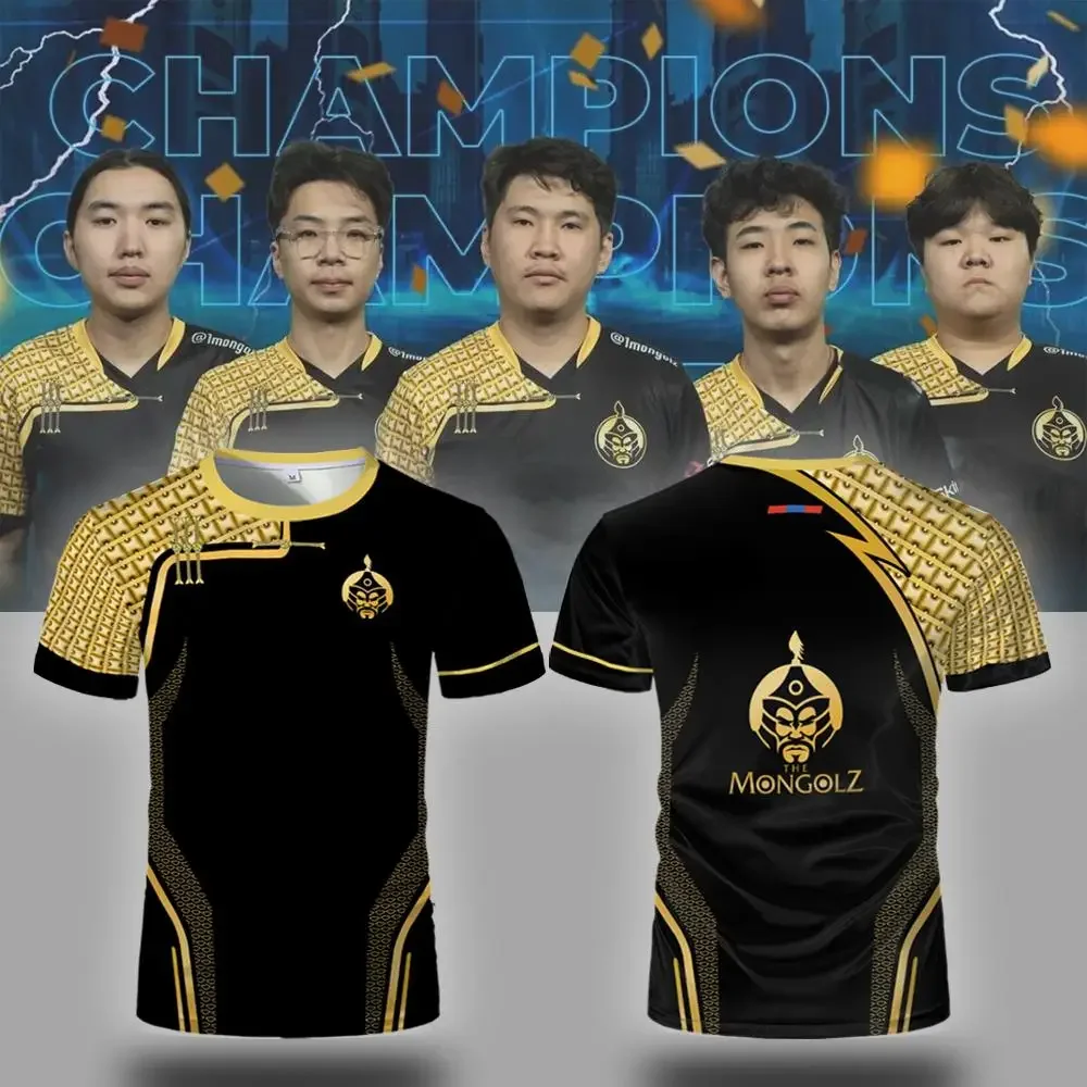 CS2 Esports Team The Mongolz Классическая командная форма CSGO Pro League Player Специальный тренировочный трикотаж Мужская дышащая футболка с принтом