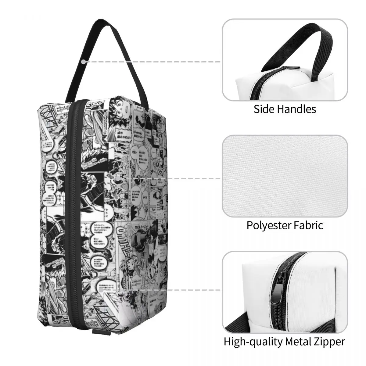 Фото My Hero Academia Манга Коллаж Косметичка Органайзер для хранения косметики Dopp Kit Туалетные принадлежности Косметичка для женщин Красота Пенал №3