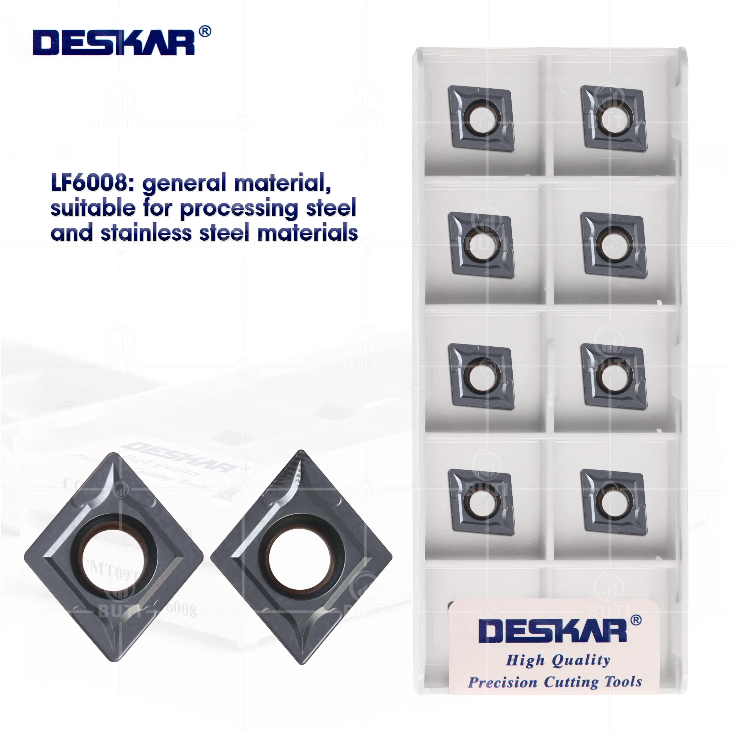 DESKAR 100% оригинальный CCMT09T304 CCMT09T308 LF6008 карбидный лезвие из сплава токарный станок с ЧПУ Режущий инструмент деталь для металла