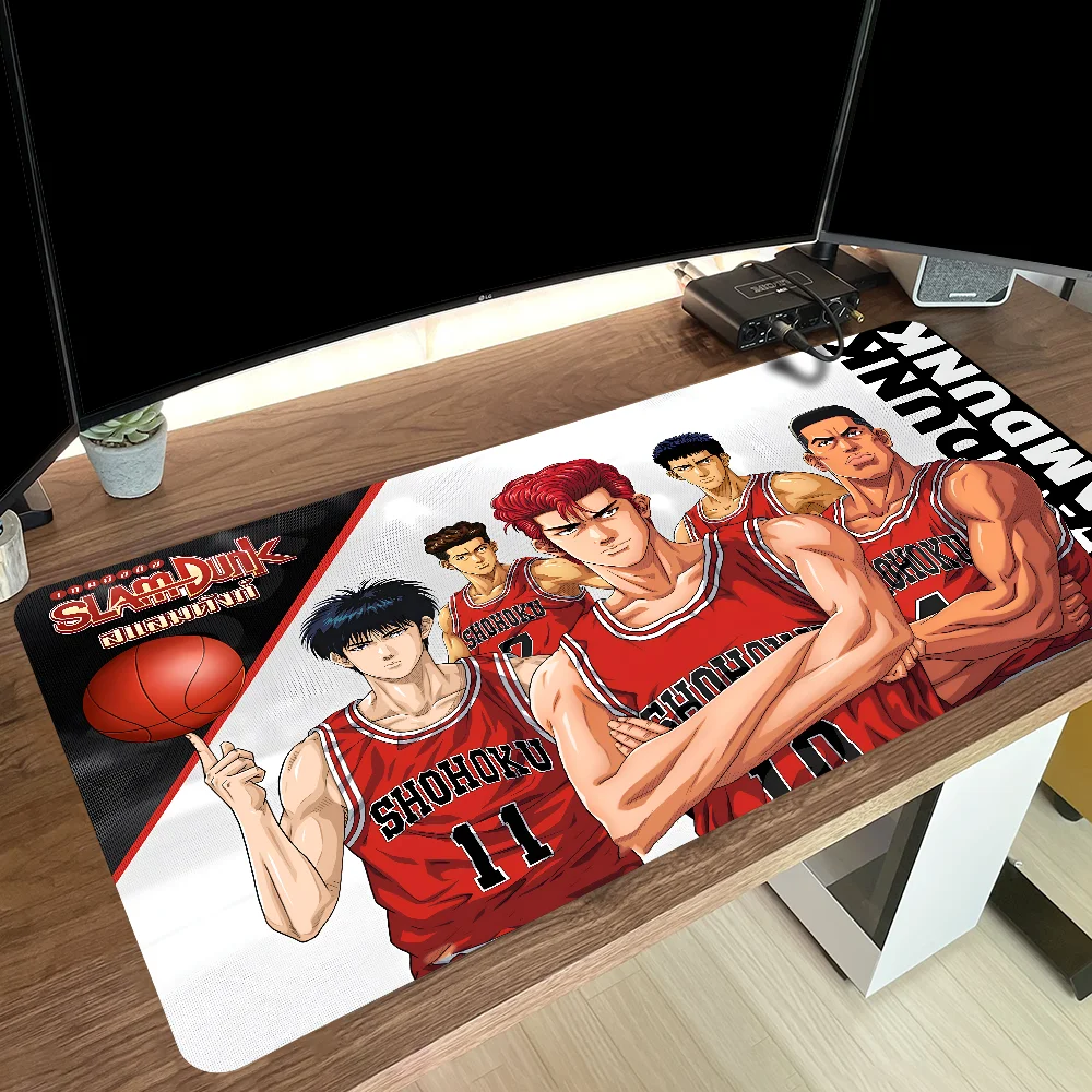 Коврик для мыши в стиле аниме S-Slam D-Dunk, большой игровой коврик для мыши, утолщенный коврик для компьютерной клавиатуры LockEdge, настольный коврик