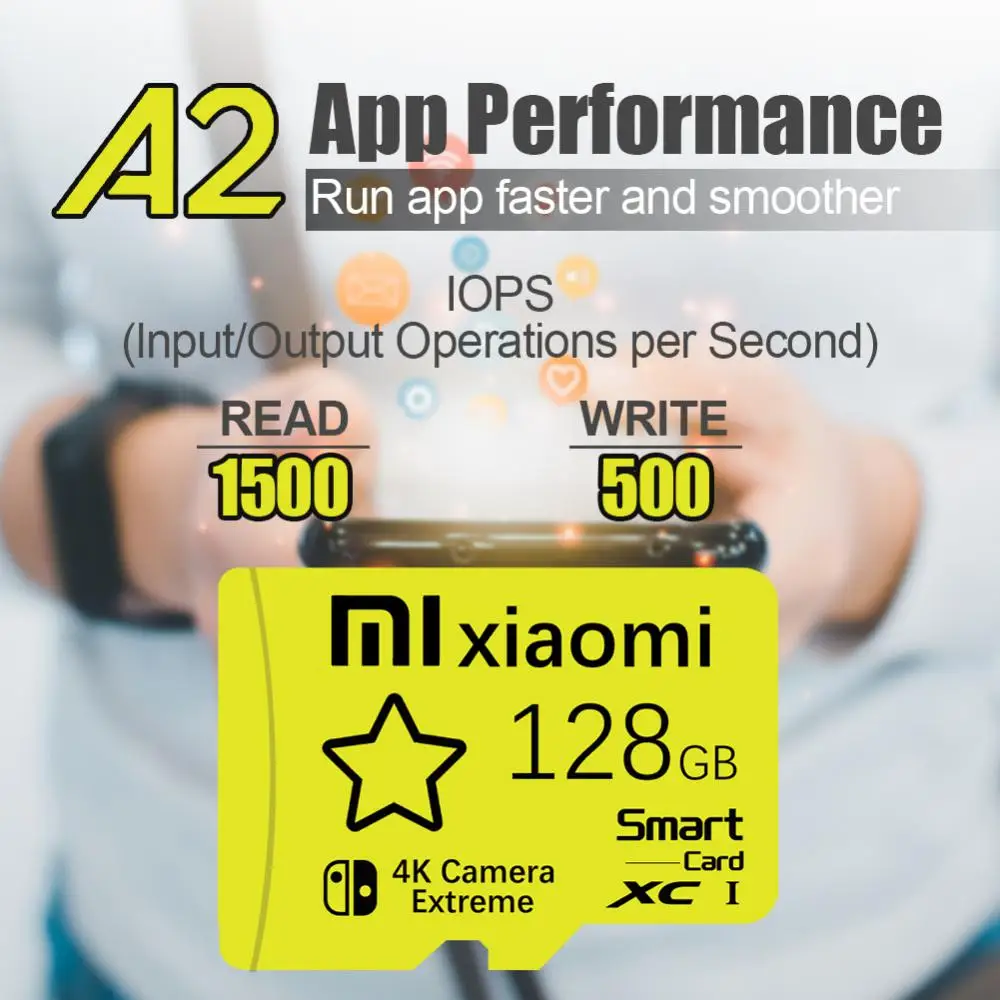 Фото Высокоскоростная карта памяти Xiaomi 2 ТБ 1TB Micro TF SD Card 128GB V60 Mini SD Card UHS-1 TF Flash Card для Nintendo Switch №3