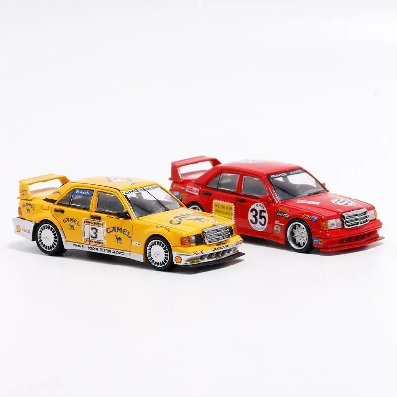 Фото LMLF 1:64 Benz 190E W201 2,5-16 Evolution Red Pig Моделирование сплава Премиум Литая под давлением модель автомобиля игрушки собирать подарок №3