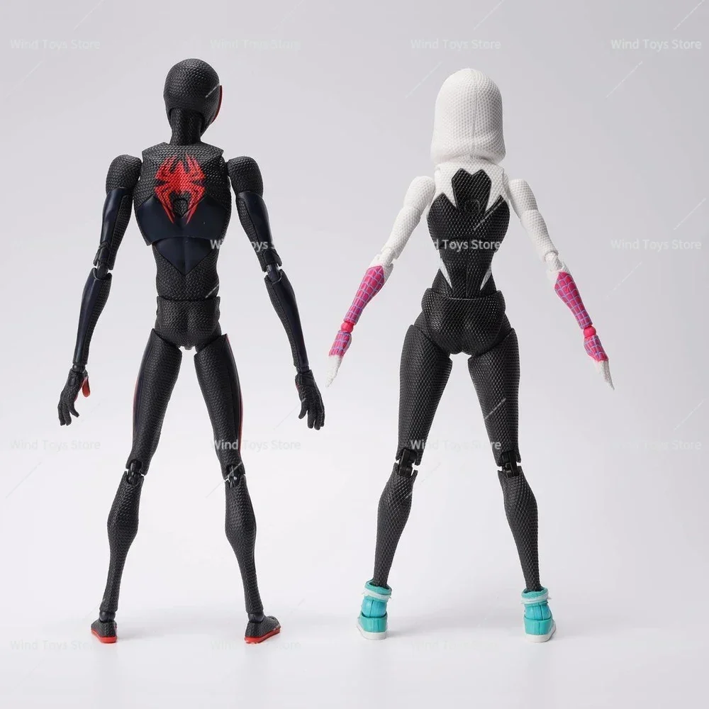 Фото Оригинальные коллекционные предметы Bandai Spider Man S.H. Figuarts Гвен Майлз Моралес Человек-Паук Экшн Персонаж Стихи Игрушка Сборная Модель №2