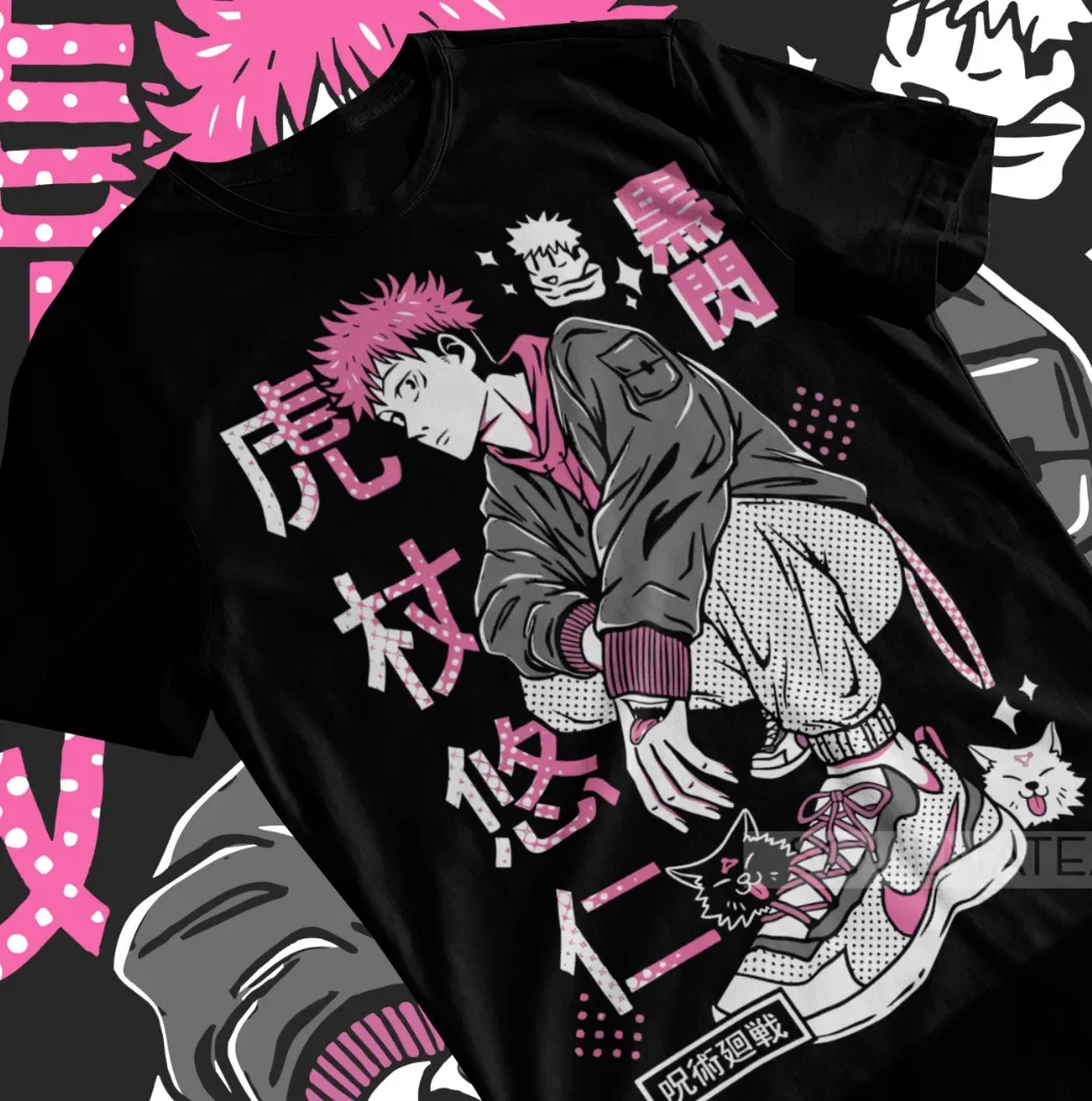Itadori Yuji футболка Megumi Gojo Satoru juютсу Kaisen Аниме Манга Мягкая футболка