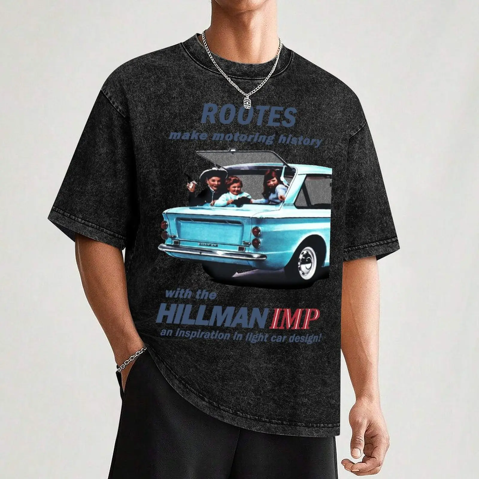 Фото Футболка HILLMAN IMP, мужская футболка, летняя одежда, футболка с короткими рукавами, футболки с аниме, мужские хлопковые футболки №3