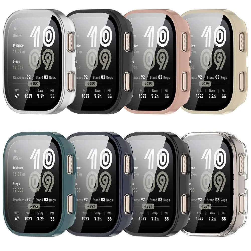 Стекло + чехол для Amazfit Bip 6, защитная пленка из закаленного стекла и жесткий защитный бампер для ПК, аксессуары для Amazfit Bip6, S0U7
