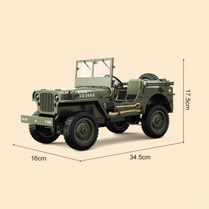 JJRC C8815 детали Радиоуправляемый автомобиль 1941 JEEP WILLYS 2,4 г 4wd RTR Гусеничный альпинистский вес Военный грузовик Внедорожник Игрушка в подарок для детей (art.: 3920cbec4bab5) - 3920cbec4bab5