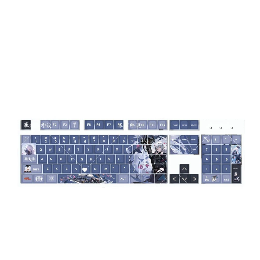 Wired Keyboard 104 Key Genshin Impact Theme Keyboard PBT Anime Keycap Mechanical Keyboard For Cherry MX Multi-role Game Keyboard (art.: 3920ca3f707ad) - 3920ca3f707ad