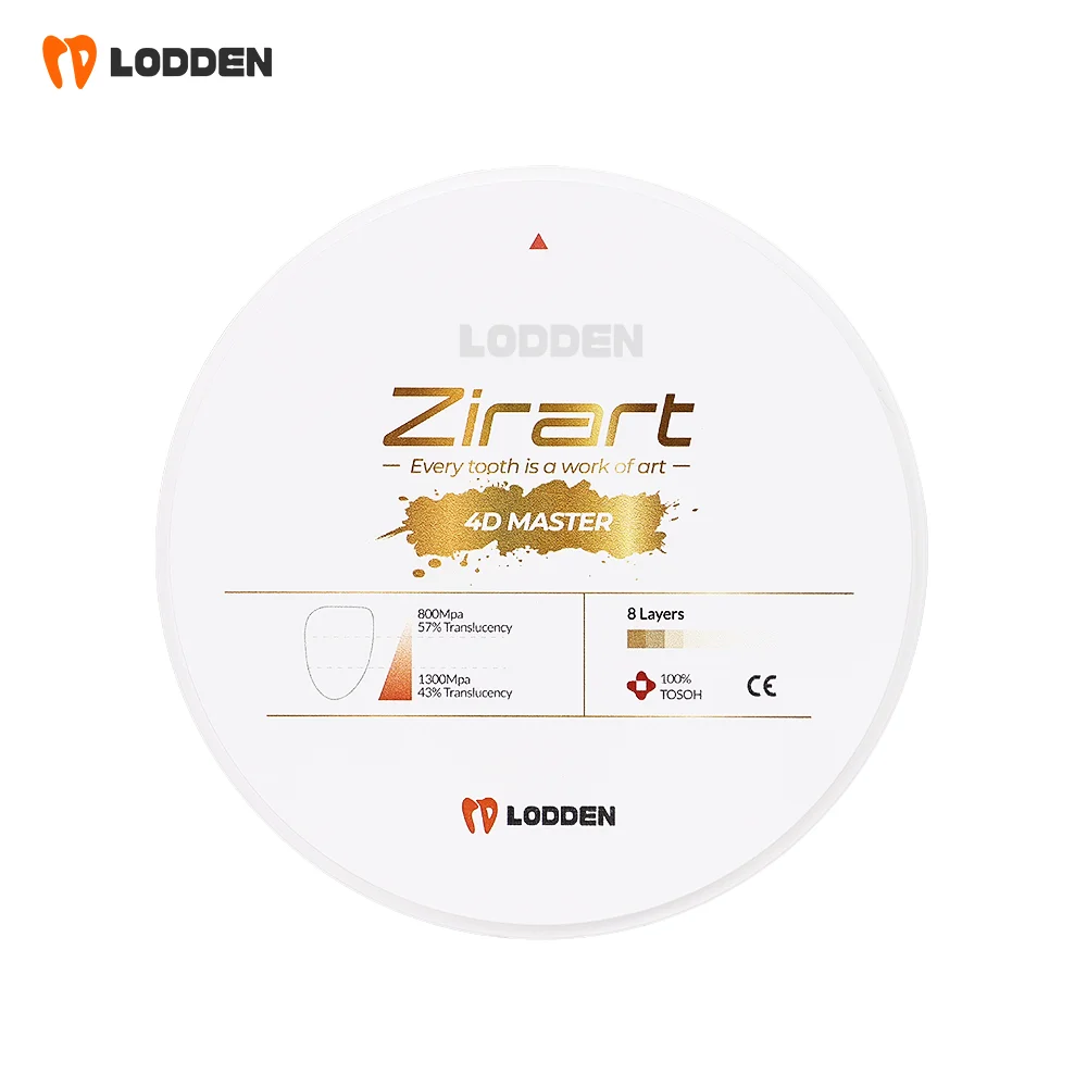 Фото 100%Tosoh Lodden 4D MASTER многослойные циркониевые блоки стоматологическая лаборатория 98*10-25 мм CAD CAM материал фиксированный цирконий восстановление изгиба №3