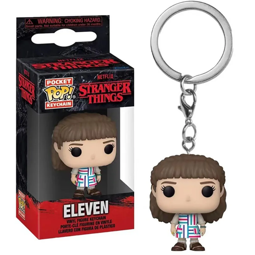 Фото Карманный брелок FUNKO, детская подвеска-кукла, классический брелок с персонажем «Очень странные дела», креативный рождественский подарок №4
