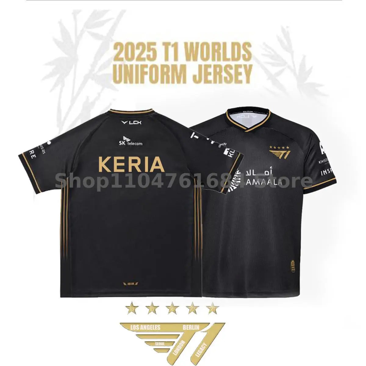 Фото 2025 Новая футболка Esports Team Uniform T1 League Of Legends World Finals Джерси Футболка Lol Games Faker Fan Support Мужская одежда №4