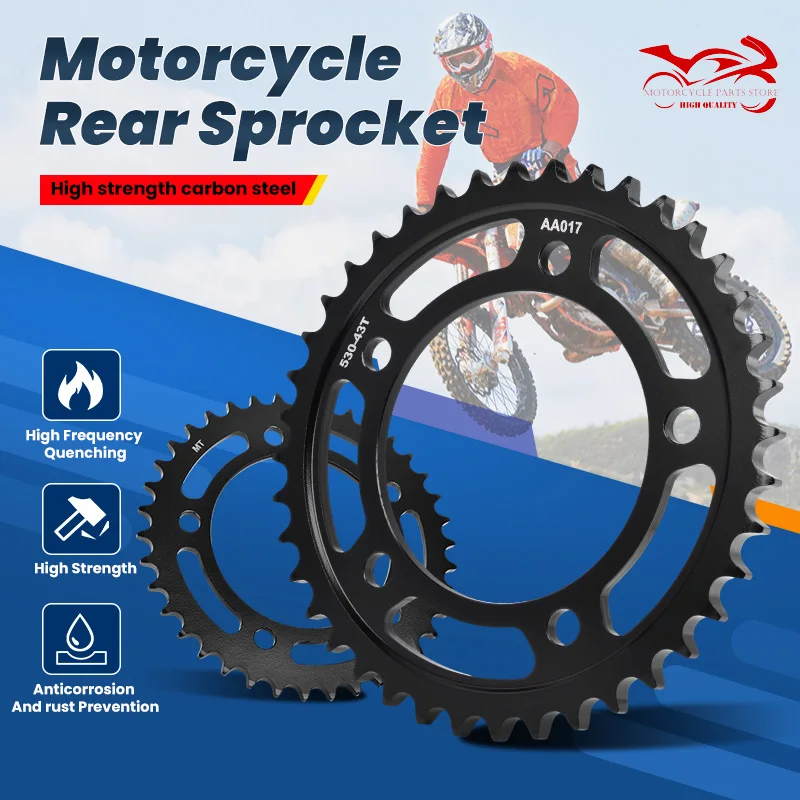 Задняя звездочка 530 43T 44T для Honda CBR600 91-96 CB900 F 919 CB 900 F CBR900 CBF1000 CB1100 CBR1100 97-07 CBR 600 900 CBR 1100
