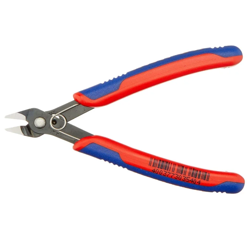 Фото KNIPEX 78 61, 125 5-дюймовые электронные плоскогубцы — супер ножи с открывающейся пружиной/лиметром, прочный прецизионный режущий инструмент №4