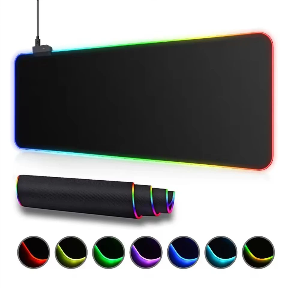 Светодиодный коврик для мыши RGB, чехол для клавиатуры, настольный коврик, цветной коврик для мыши, водонепроницаемый мировой компьютерный игровой плеер CS Dota