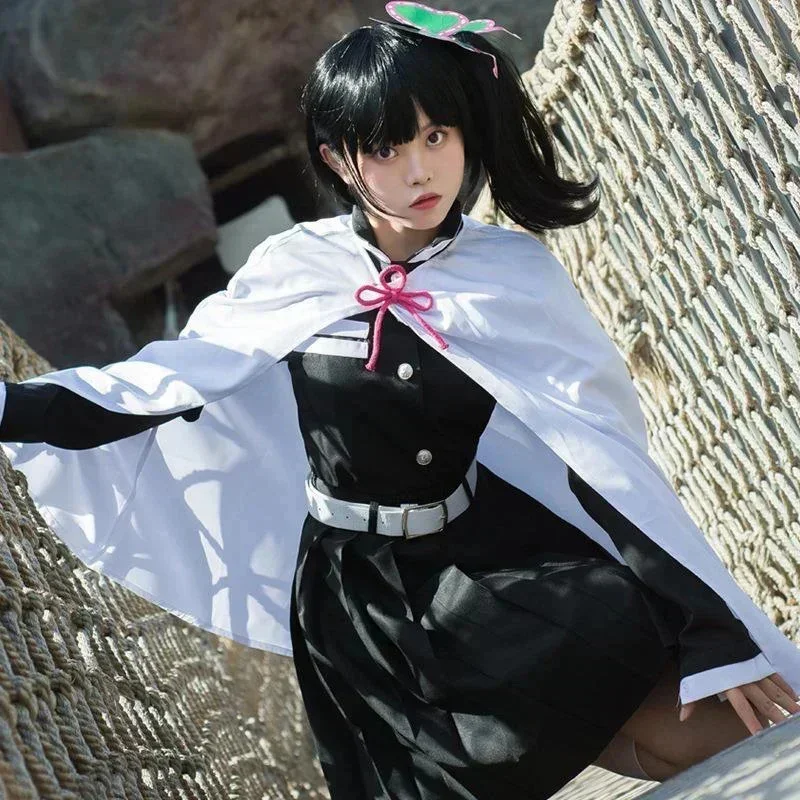AA Биллибилизация Кури Канао Костюм Убийца Демонов Косплей Kimetsu No Yaiba Kanao Tsuyuri Униформа Парик Наряд Хэллоуин Карна 2025 Новый