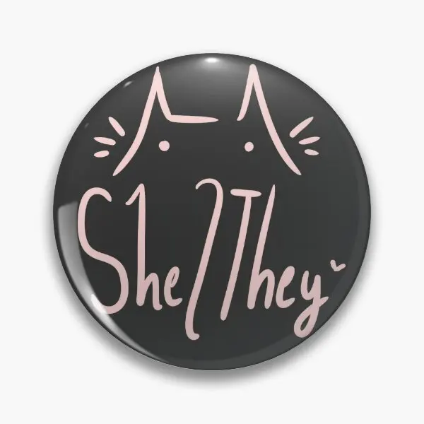 Мягкая булавка с булавкой She They Pronoun, ювелирные изделия в виде шляпы, креативный значок для влюбленных, милая металлическая брошь, Женская мультяшная булавка для лацкана