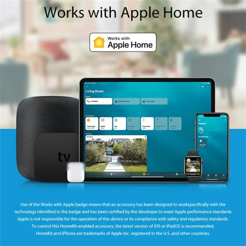 Фото Датчик температуры и влажности Xiaomi HomeKit Tuya ZigBee, сенсор с гигрометром для умного дома, работает с Alexa Google №3