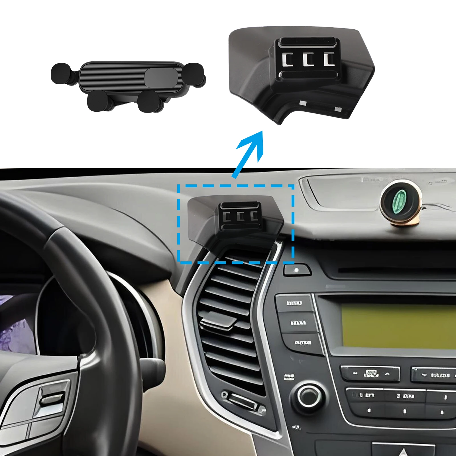 Для Hyundai Santa Fe Santafe 2013 2014 2015 2016 2017, GPS-кронштейн, навигационная подставка, автомобильный держатель для мобильного телефона, аксессуары