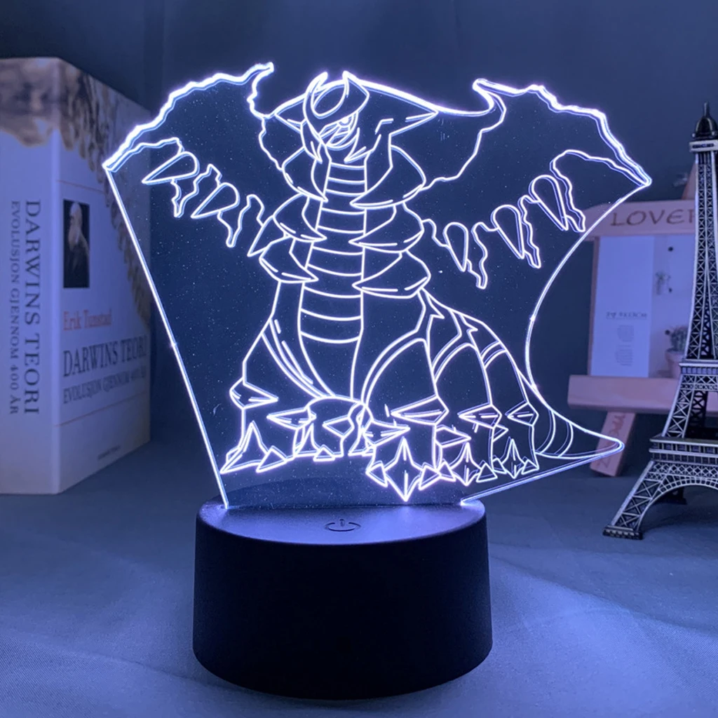 Фигурки героев аниме Giratina, Покемон, 3D, светодиодная подсветка, модель, игрушки для детской комнаты, декор для кровати, подарок на день рождения, рождественский подарок для ребенка