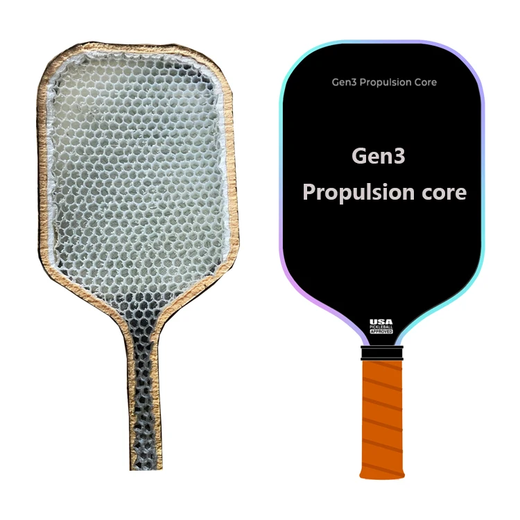 Оптовики Thermoformed Gen 3 T700 Усапа из углеродного волокна Pickleball Paddle с сердечником ведущего и Max Spin