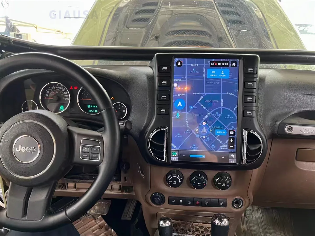 Автомобильный радиоприемник с сенсорным экраном Android 13.0, 8 ГБ + 256 ГБ для Jeep Wrangler 3 JK 2011-2017, мультимедийный плеер, стерео GPS-навигация, головное устройство