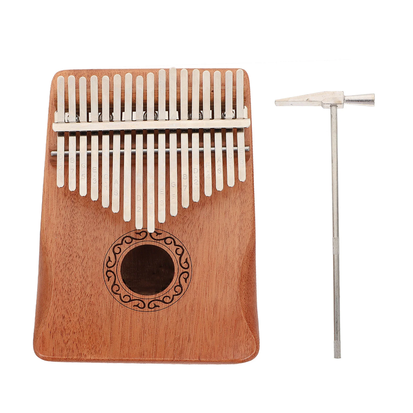 17-клавишное деревянное пианино Kalimba с большим пальцем, музыкальный инструмент для начинающих, портативное пианино на палец Mbira, 17-клавишный набор Kalimba