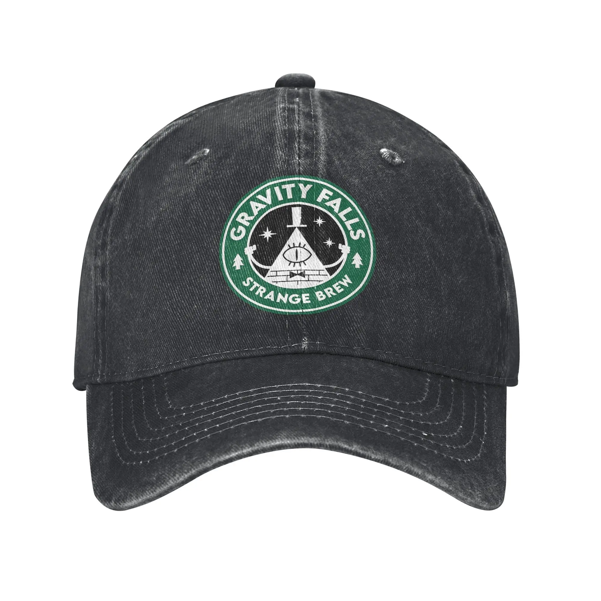 Бейсбольные кепки Gravity Falls Strange Brew Bill Cipher, винтажные потертые джинсовые головные уборы с героями мультфильмов, регулируемые шапки для тренировок на открытом воздухе