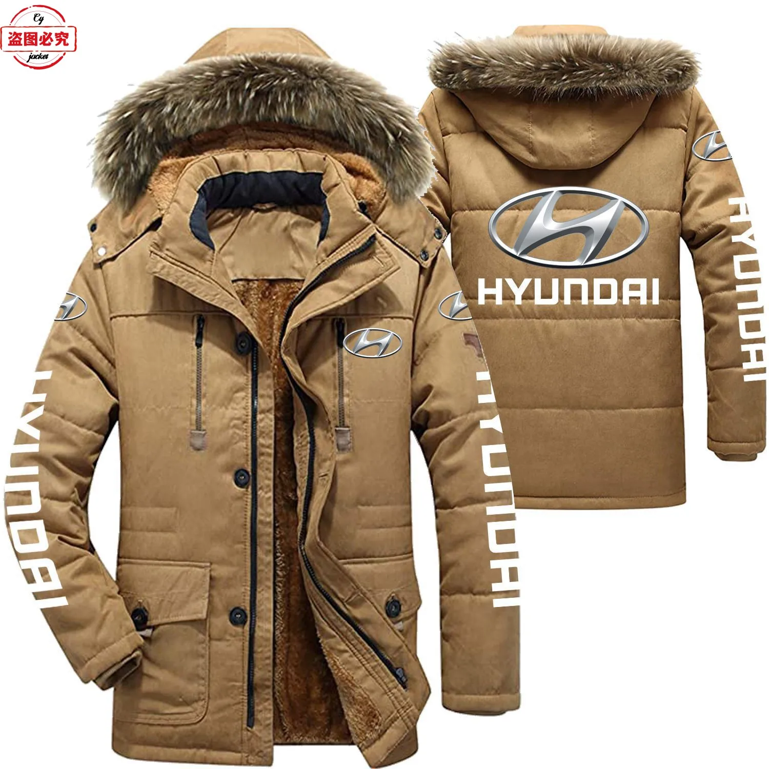 Фото Hyundai N мотоциклетная куртка с логотипом автомобиля, мужская бархатная зимняя теплая хлопковая куртка с капюшоном, современная униформа команды автомобиля №2