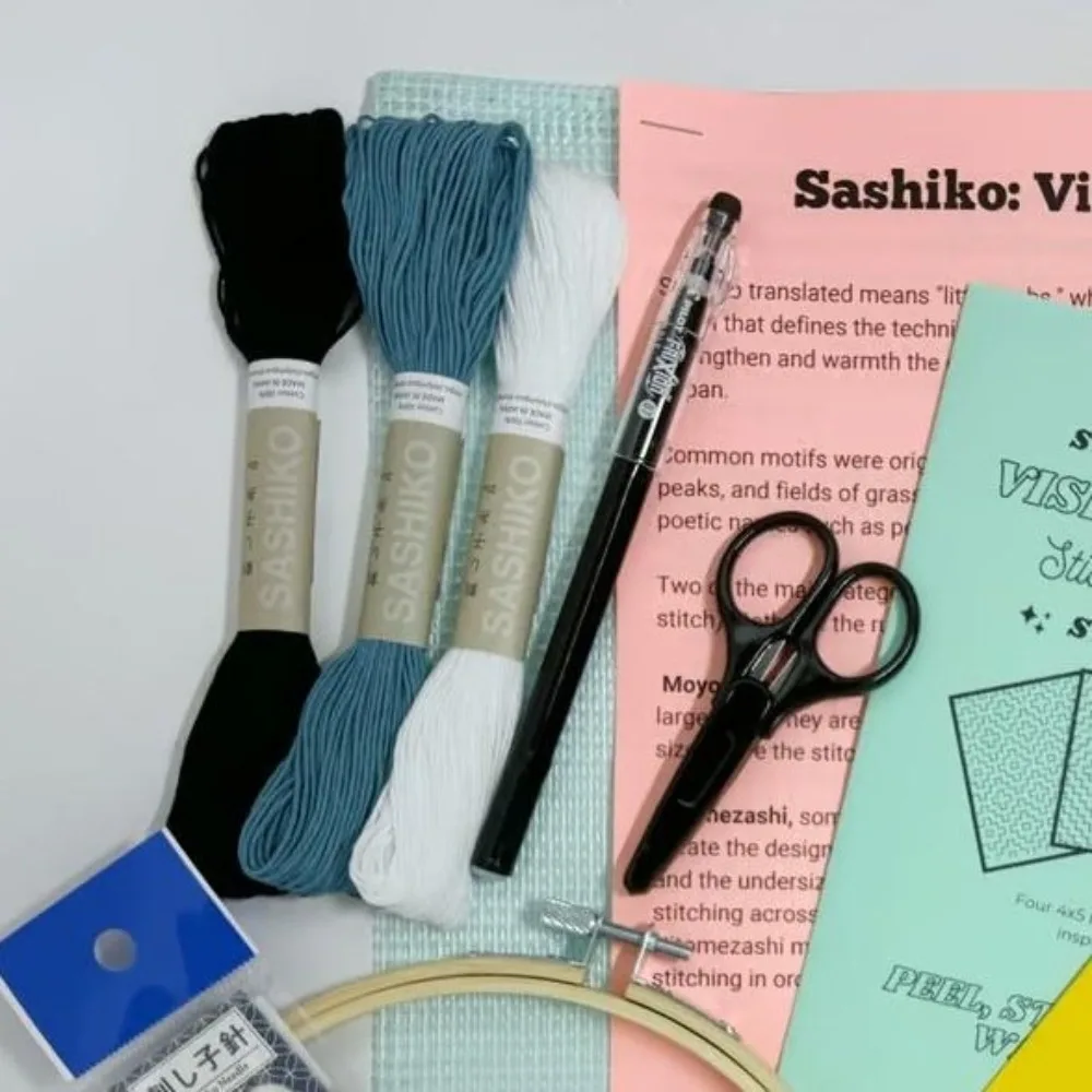 Новый буклет для вышивания Sashiko, видимый набор для ремонта, практичный набор для вышивания «сделай сам», удобные швейные инструменты для начинающих