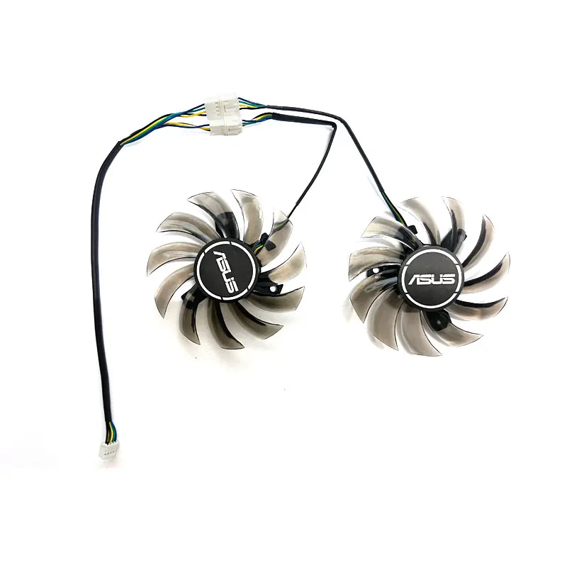 Фото 2 вентилятора совершенно новые для ASUS Radeon R9 370 GTX750ti 760 770 660 660ti DirectCU II OC сменный вентилятор для видеокарты FD7010H12S №4