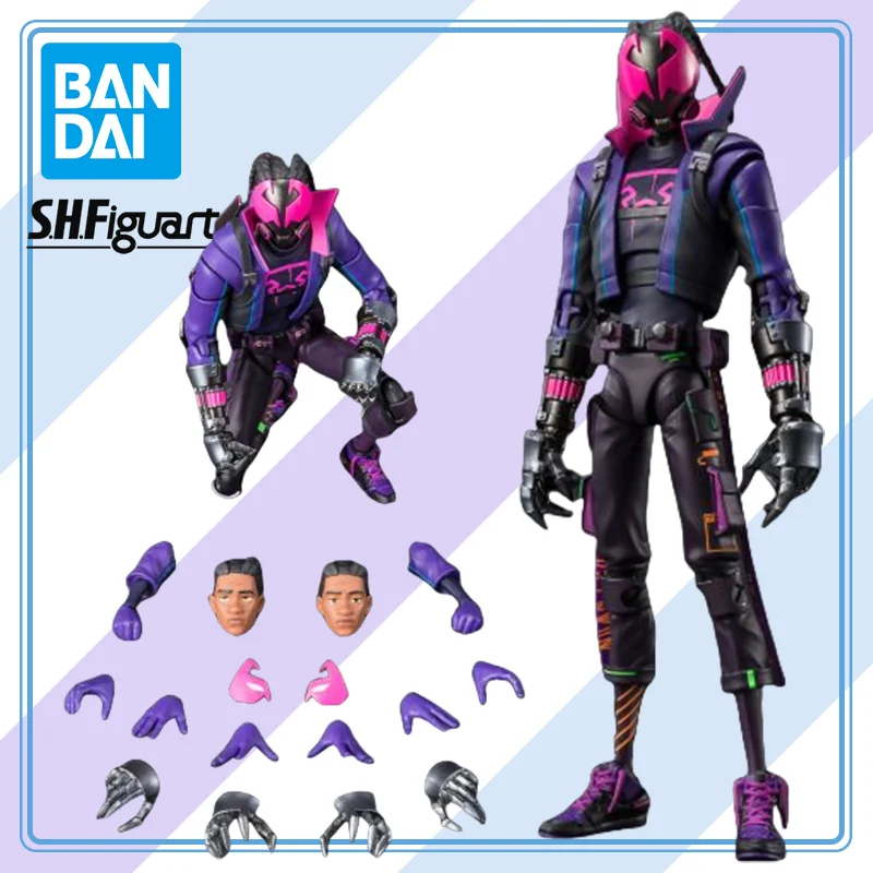 【100% оригинал】BANDAI Spider-Man: Across The Spider-Verse - Miles G. Morales - S.H.Figuarts Garage Kit Аниме Мультфильм Подарки Игрушки