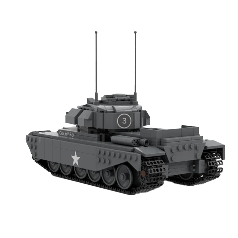Фото WW2 военный автомобиль серии Mk 3 Tank V2 MOC-134433 Коллекция строительных блоков эксперты DIY Модель пазл оригинальные кирпичные игрушки №3