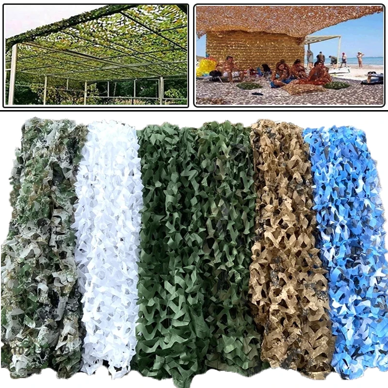 2x2m 3x5m 4x5M Военный Камуфляжный сетчатый армейский камуфляжный чехол для тренировок в лесу сетчатый чехол для автомобиля тент для кемпинга