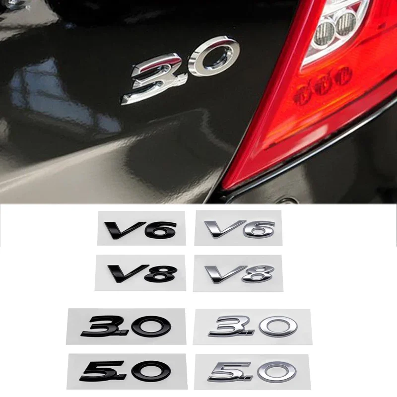 Наклейка на багажник автомобиля, эмблема для Jaguar 3,0 5,0 V6 V8 Logo XF XFL XJ XJL XE XEL XK XKR Fpace, Автомобильный задний значок, наклейка, аксессуары