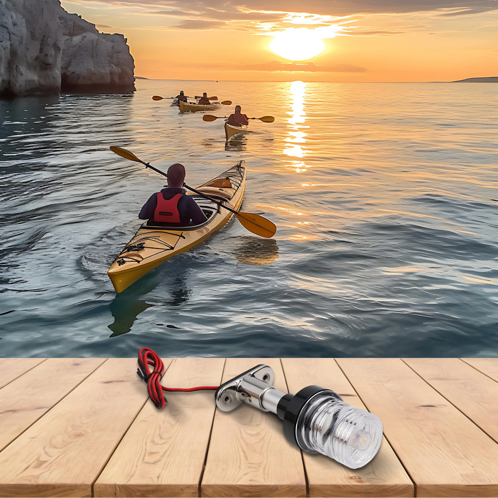 Свет для яхты, кормовая якорная лампа для лодки, водонепроницаемая фиксированная 360-градусная морская навигационная лампа, кронштейн 316, фонари, аксессуары для лодок
