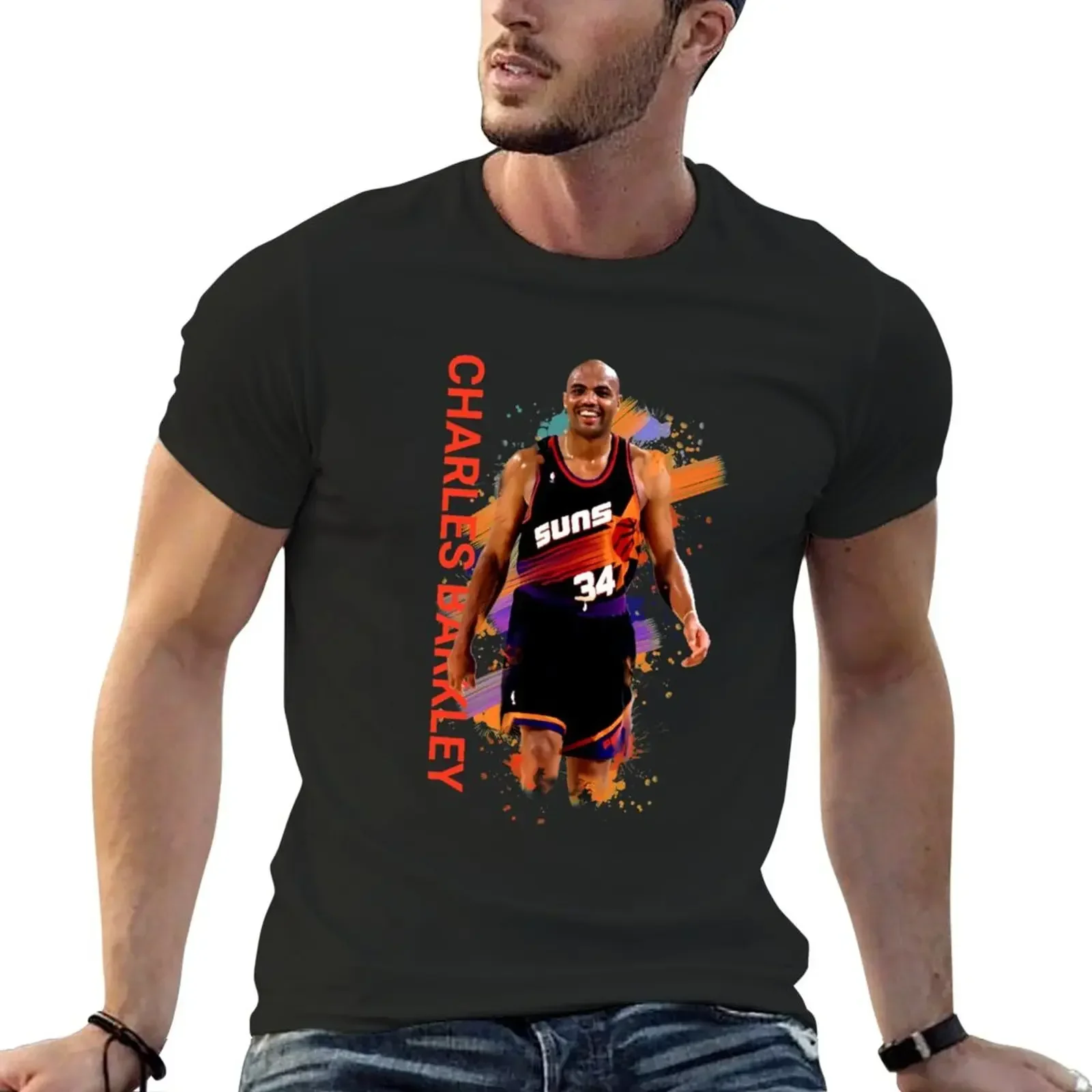 Классическая футболка Barkley в забавном стиле, новинка 2024, топы с графическим рисунком в стиле Харадзюку, хлопковая Футболка оверсайз с коротким рукавом, Лидер продаж