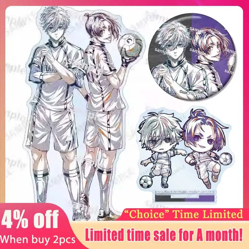 Blue Lock Ani-Art BIG Acg Stand Twin Nigi / Reo Stroke Фигурка Акриловая подставка Cute Seishiro Nagi Металлические товары Cute Reo Mikage Toys Товары АСГ