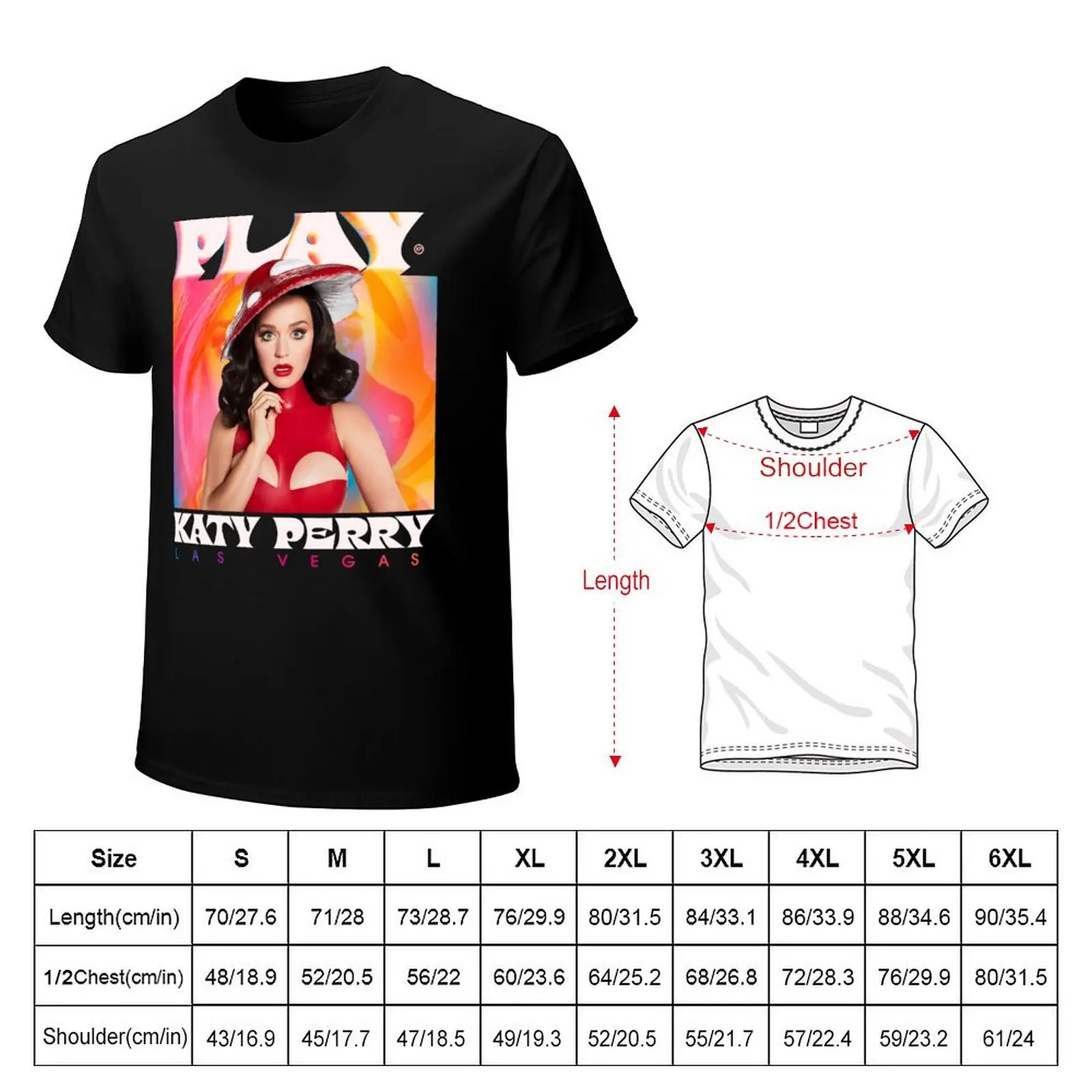 Фото Футболка Katy Perry Play Admat, черная футболка в стиле аниме, эстетичная одежда, бутик одежды на день Святого Валентина, мужские футболки, повседневные стильные футболки №2