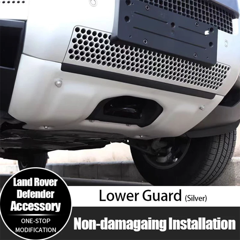 Нижняя защита двигателя Land Rover Defender 90/110/130, серебристый алюминиевый сплав, нижняя защита двигателя Rogue, защитные пластины под днища