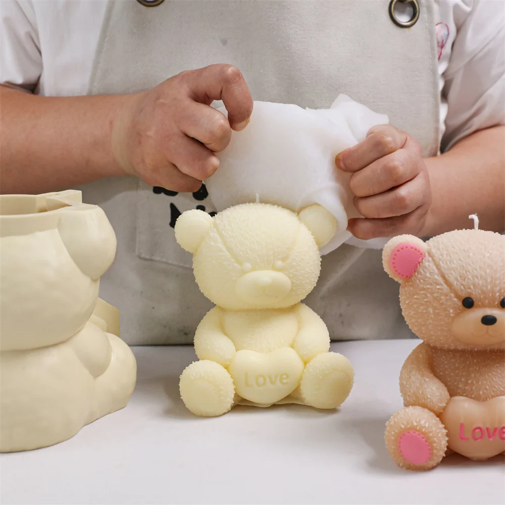 Фото 3D Snuggleheart Bear свеча силиконовая форма DIY форма ручной работы для свечей домашние украшения №3