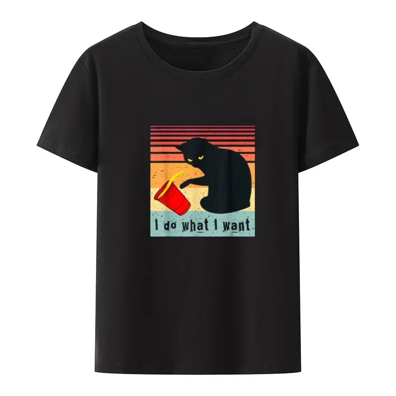 Do Wht I Wnt винтажная красная кубическая забавная хлопковая Футболка My Ct T-hirt ttern Otku Hi-ho hirt nd уникальная рубашка Ulzzng