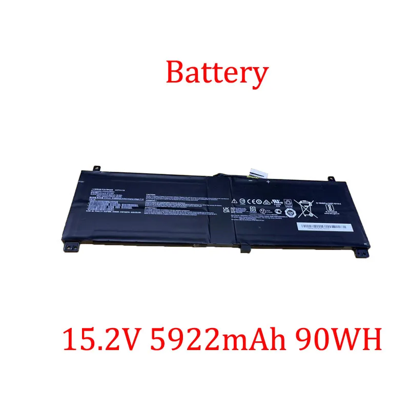 Аккумулятор для ноутбука MSI CreatorPro Z17 HX Studio A13V A13VKT A13VJT 15,2 В 5922 мАч 90 Втч Черный Новый