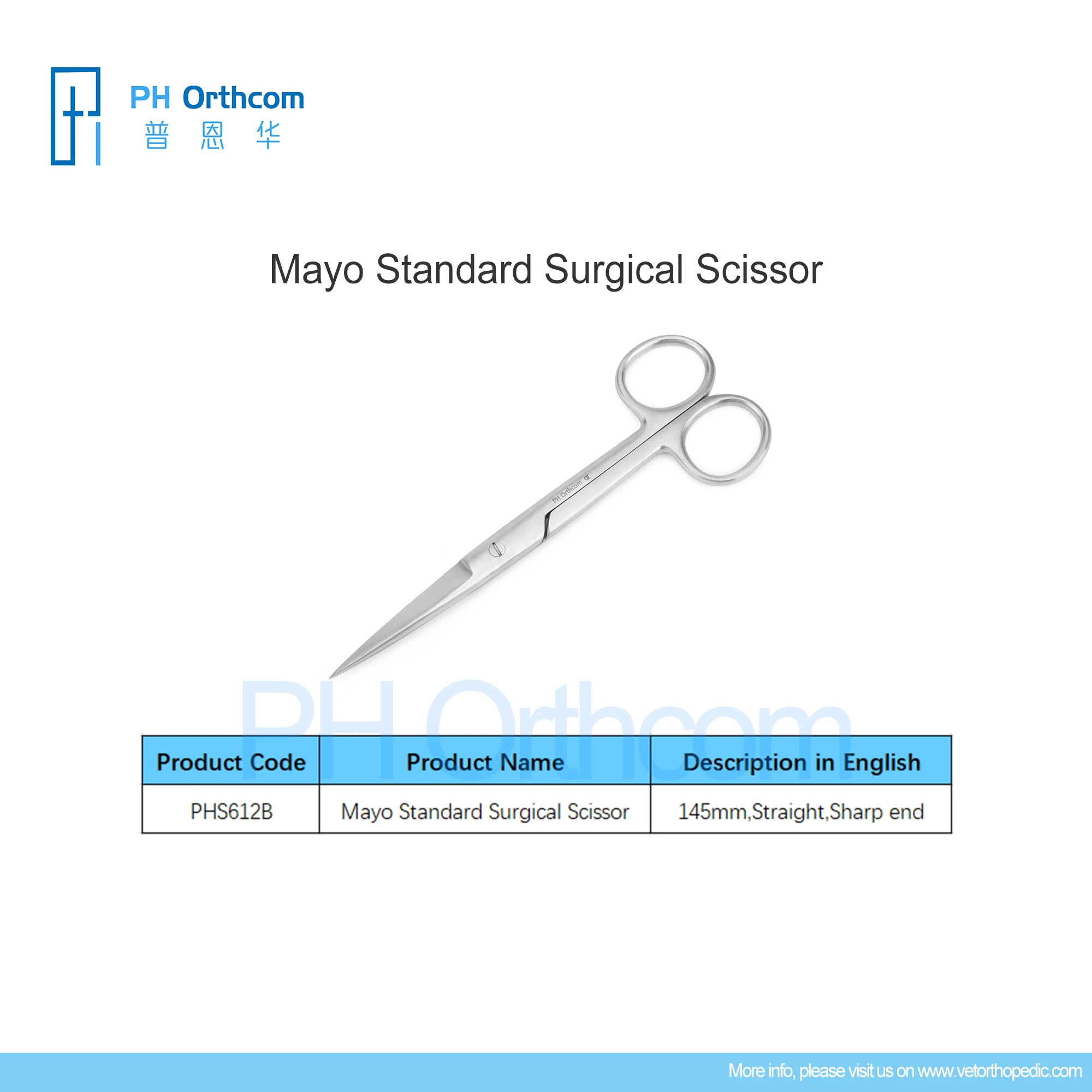 Ортопедические стандартные ножницы Mayo Veterinaria Mascotas Pets Sugical Instruments Медицинское ветеринарное оборудование Аксессуары