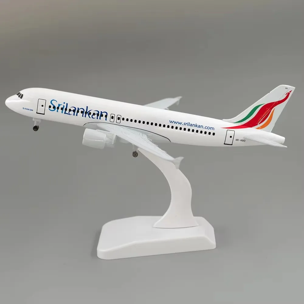 20 см A320 Шри-Ланка, модель воздушных шляхów 320 Airlines, металлическая копия самолета, материал из сплава 1:400, авиационная форма, подарочная серия Играйте в транспортные средства и модели