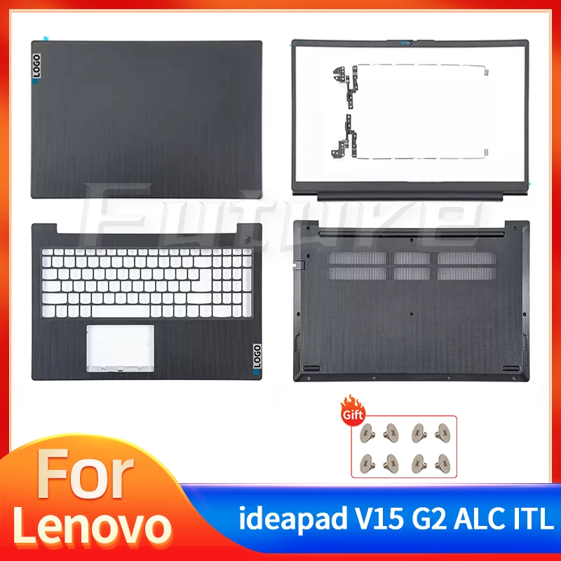 Новый чехол для Lenovo V15 G2 ALC V15 G2 ITL, задняя крышка с ЖК-дисплеем, передняя панель, упор для рук, нижняя часть корпуса, петли, черный AP21S000A00
