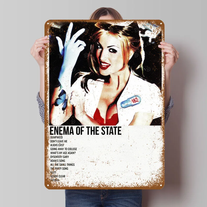 Жестяная табличка Blink 182, музыкальный плакат, индивидуальный знак, металлический знак для украшения стены, украшения для гостиной, бара